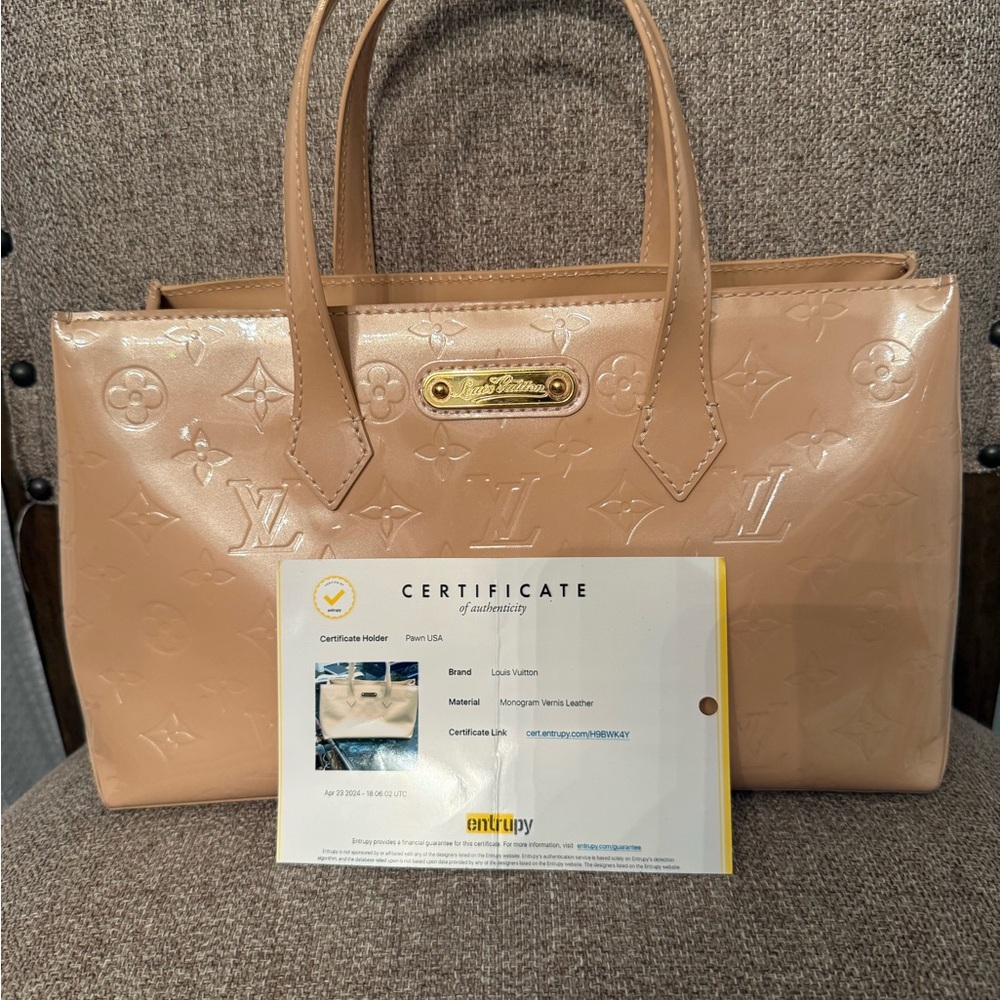 Louis Vuitton Nude Patent Leather Satchel